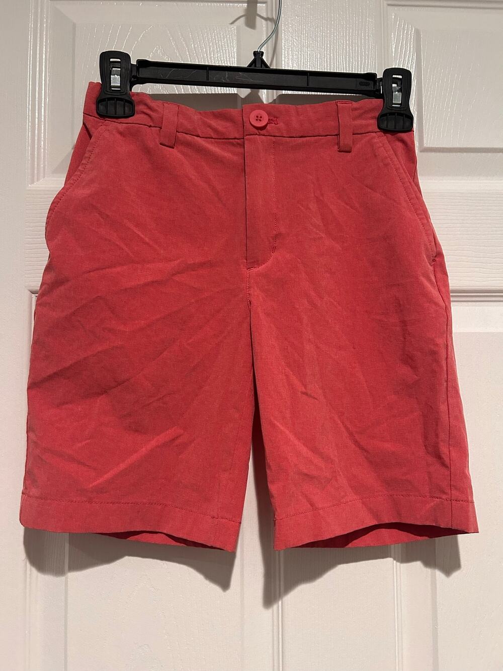 Vineyard Vines Performance Shorts Boys 10 Coral Salmon Pink Golf Preppy Athletic